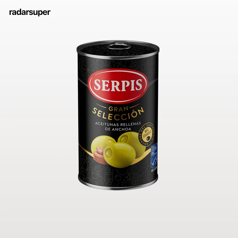 Aceituna gran selección rellena de anchoa Serpis 130g
