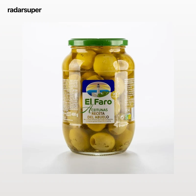 Aceitunas aliñadas sin hueso receta del abuelo El Faro 400g