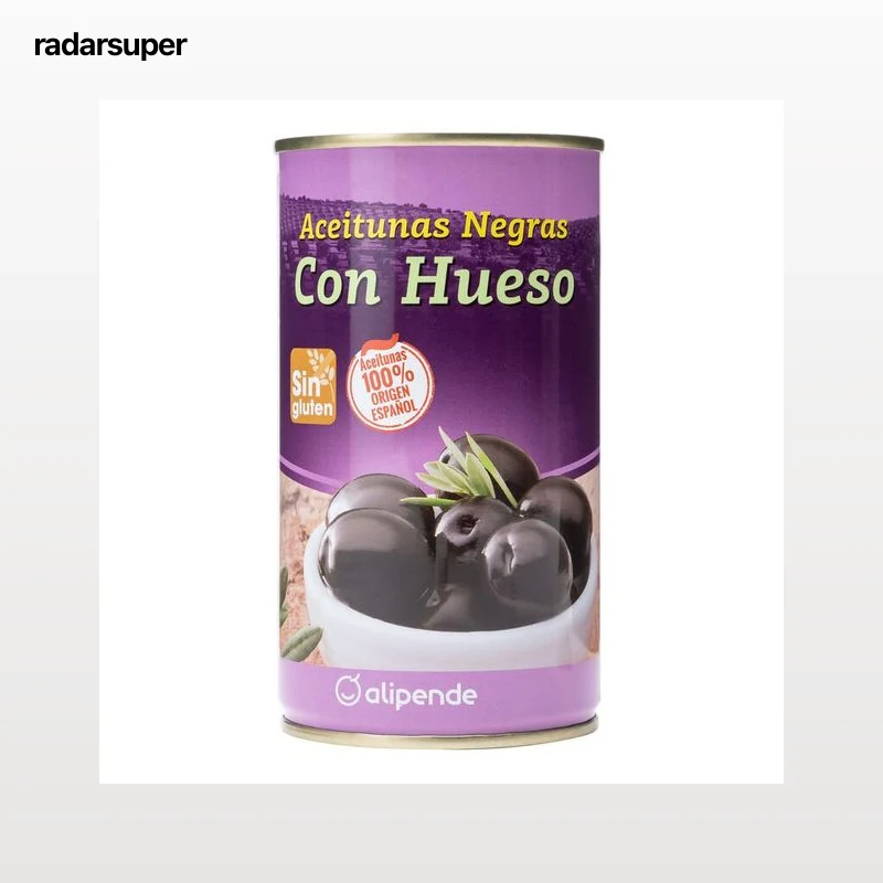 Aceitunas negra con hueso Alipende 185g