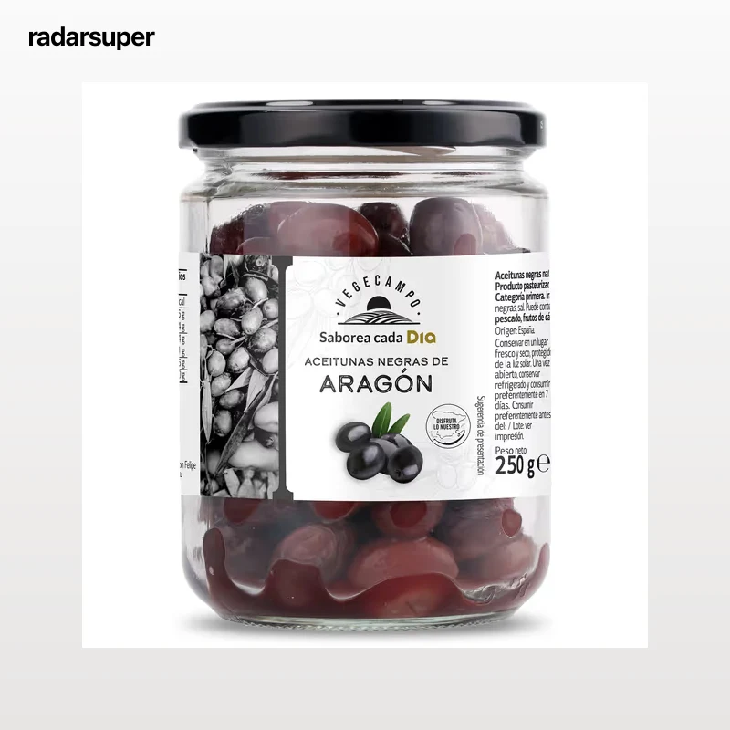 Aceitunas negras de Aragón Dia Vegecampo 250 g