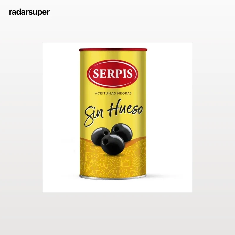Aceitunas negras cacereñas sin hueso Serpis sin gluten y sin lactosa 150 g.