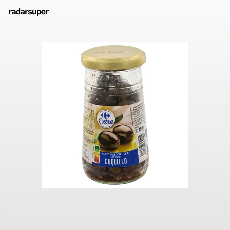 Aceitunas negras cuquillo Extra Carrefour 170 g.