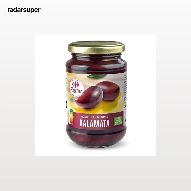 Aceitunas negras Kalamata Carrefour 200 g.