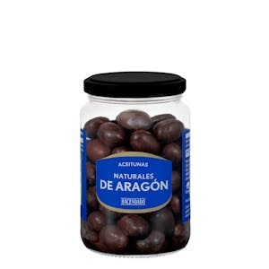 Aceitunas negras naturales de Aragón con hueso