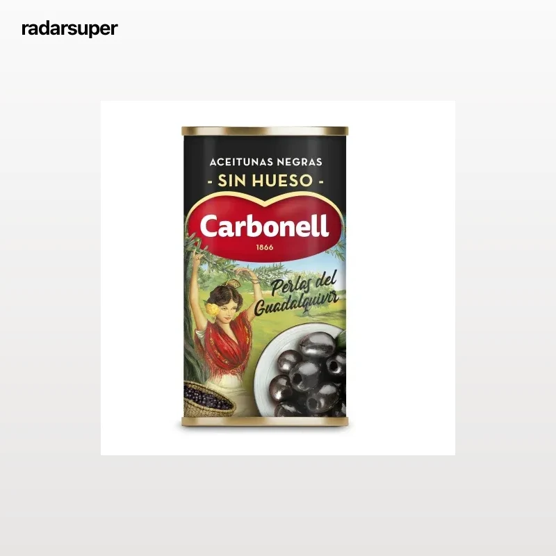 Aceitunas negras sin hueso Carbonell 150 g.