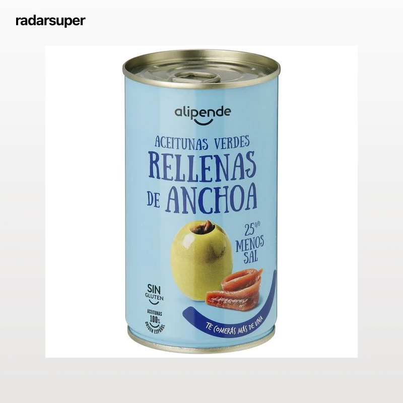 Aceitunas rellenas Alipende 150g suave reducido en sal