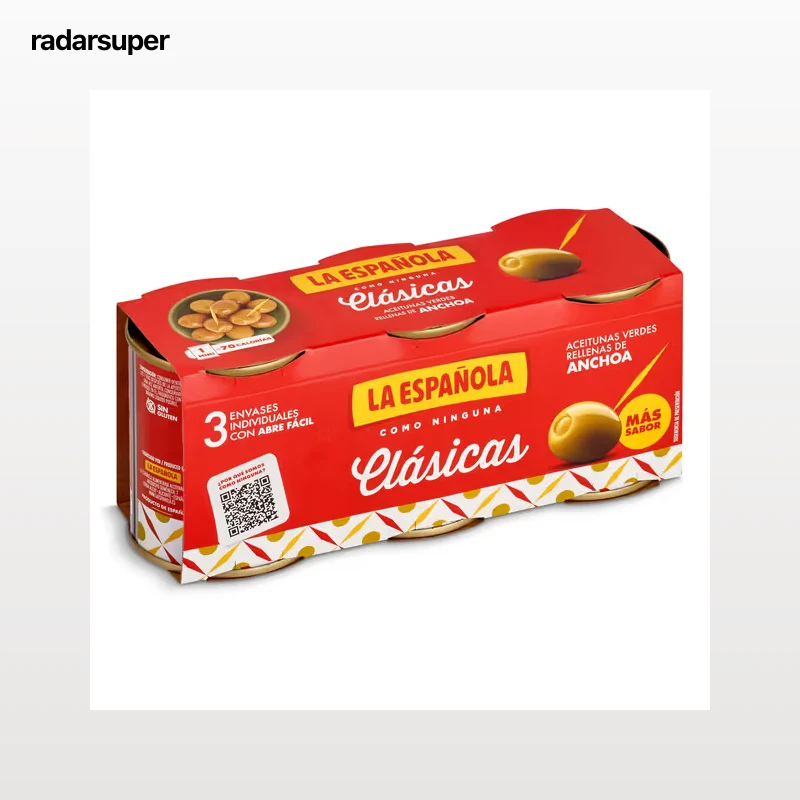 Aceitunas rellenas de anchoa La española 3 x 50 g