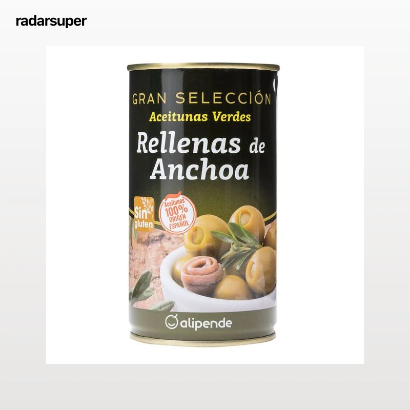 Aceitunas rellenas de anchoa Alipende 150g seleccion