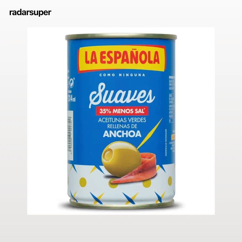 Aceitunas rellenas de anchoa suaves La española 130 g