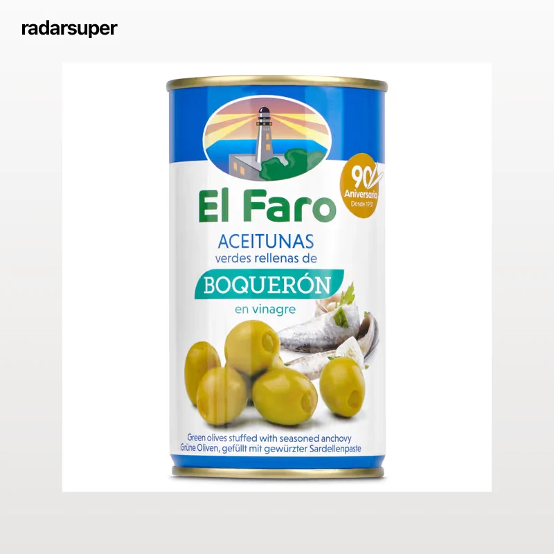Aceitunas rellenas de boquerón en vinagre El faro 150 g