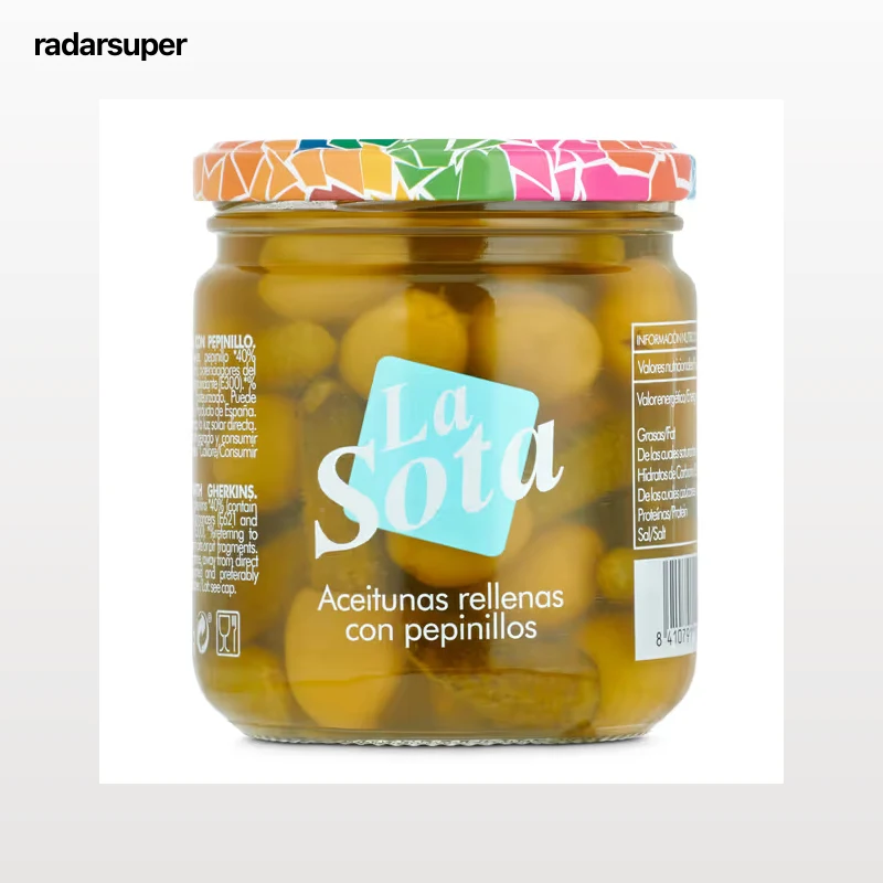 Aceitunas rellenas de pepinillos La sota 180 g