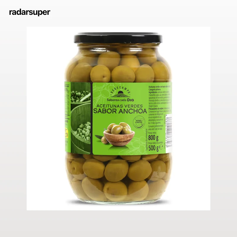 Aceitunas sabor anchoa con hueso Dia Vegecampo 500 g