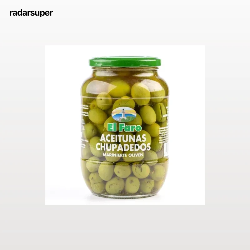 Aceitunas verdes chupadedos El Faro 500 g.