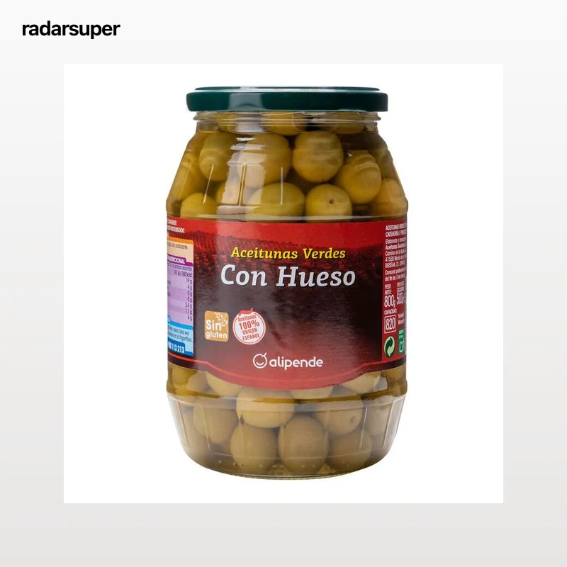 Aceitunas verdes con hueso Alipende 500g