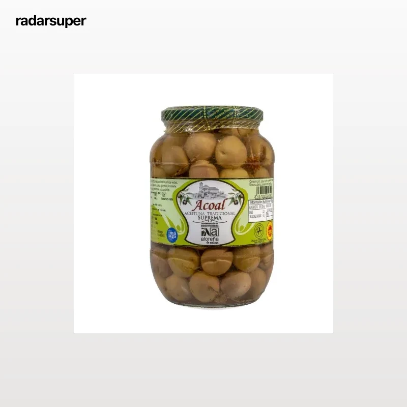 Aceitunas verdes partidas aliñadas Acoal 450 g
