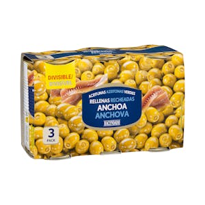 Aceitunas verdes rellenas de anchoa