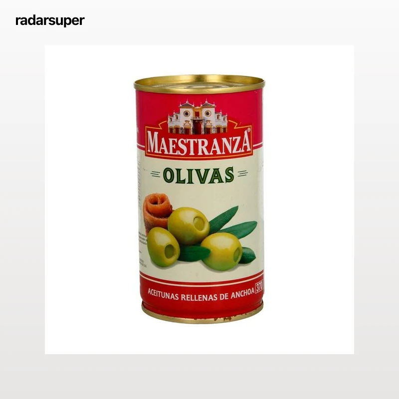 Aceitunas verdes rellenas de anchoa MAESTRANZA lata de 150 grs