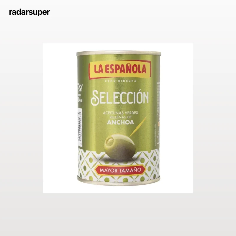 Aceitunas verdes rellenas de anchoa La Española 130 g.