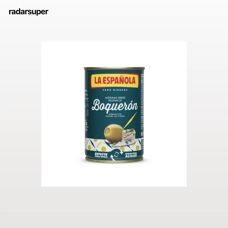 Aceitunas verdes rellenas de boquerón Marinas La Española sin gluten 130 g.