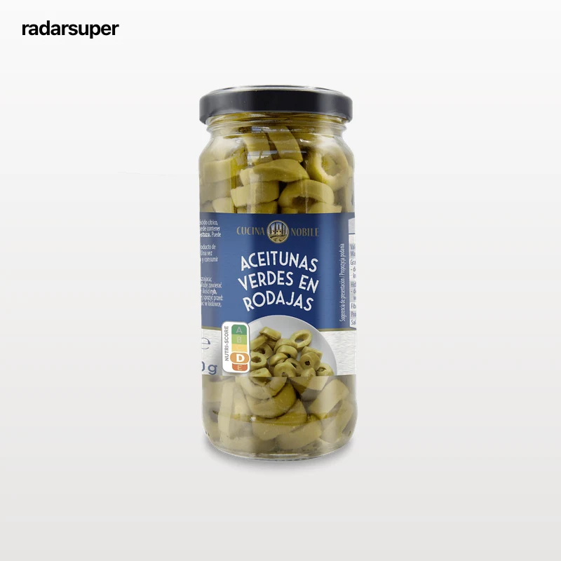 Aceitunas verdes en rodajas