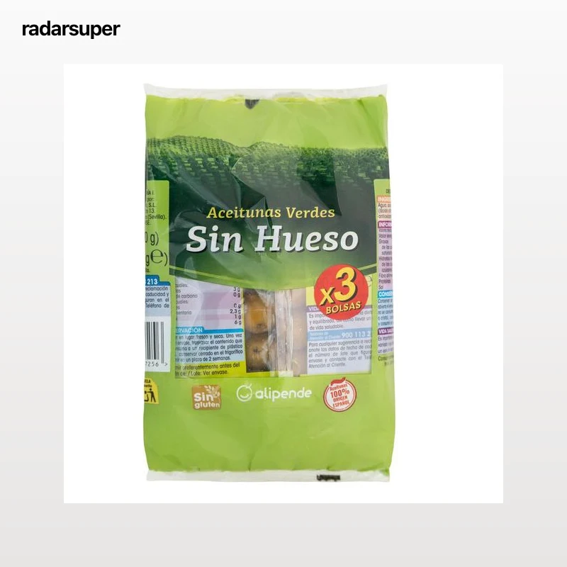 Aceitunas verdes sin hueso Alipende 75g pack 3