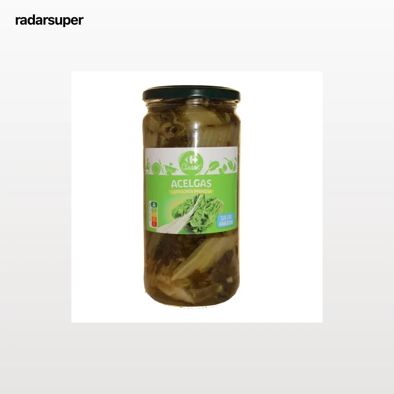 Acelgas Classic Carrefour sin sal añadida 425 g.