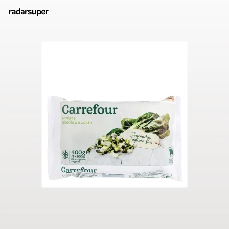 Acelgas en hoja Carrefour 400 g.
