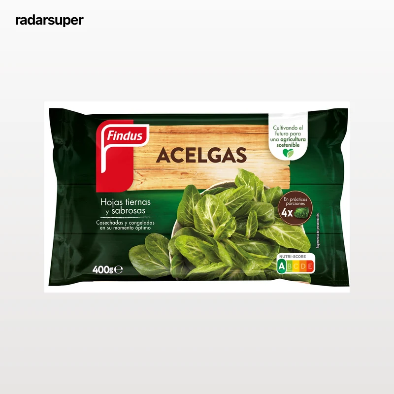Acelgas en hojas Findus 400g