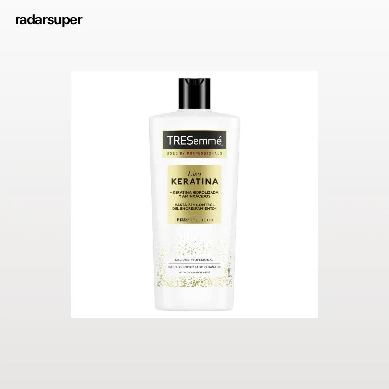 Acondicionador liso keratina con aceite marula hasta 72h control del encrespamiento Tresemmé 685 ml.