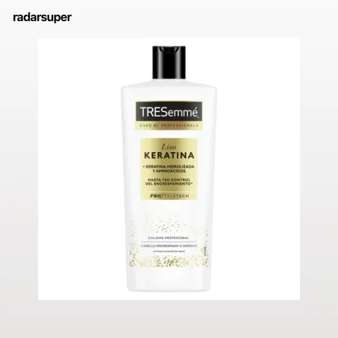 Acondicionador liso keratina con aceite marula hasta 72h control del encrespamiento Tresemmé 685 ml.