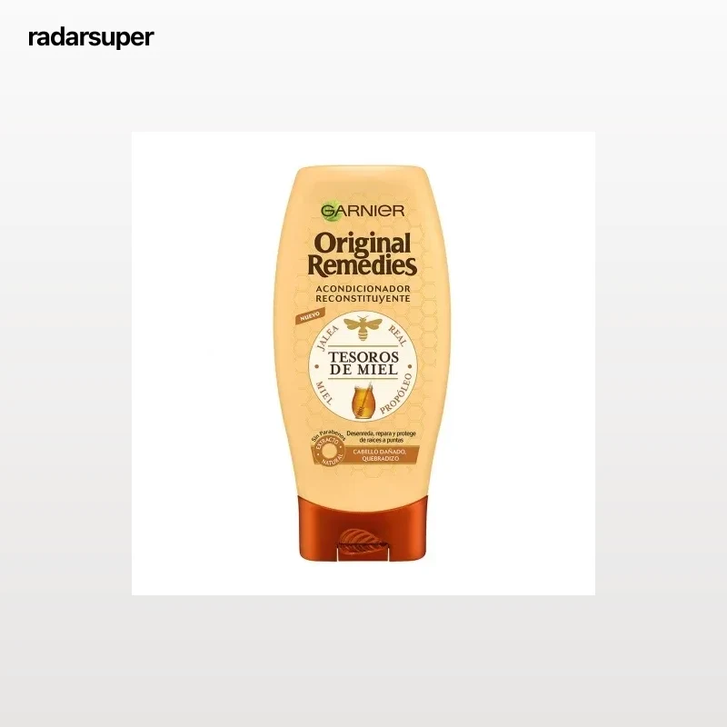 Acondicionador reconstituyente Tesoros de Miel para pelo dañado Original Remedies Garnier 250 ml.