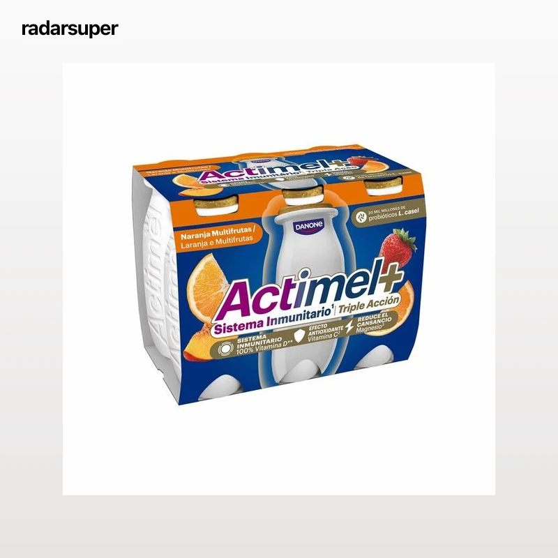 Actimel naranja multifrutas pack 6 100g x 6