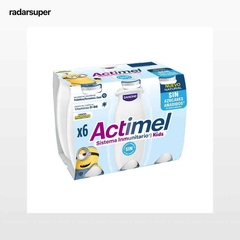 Actimel natural sin azúcares añadidos pack kids de 6x100g