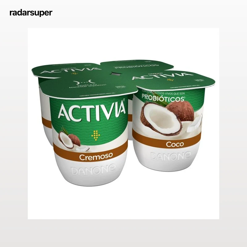 ACTIVIA Bífidus cremoso con trocitos de coco Cremoso de Danone 4 x 120 g.