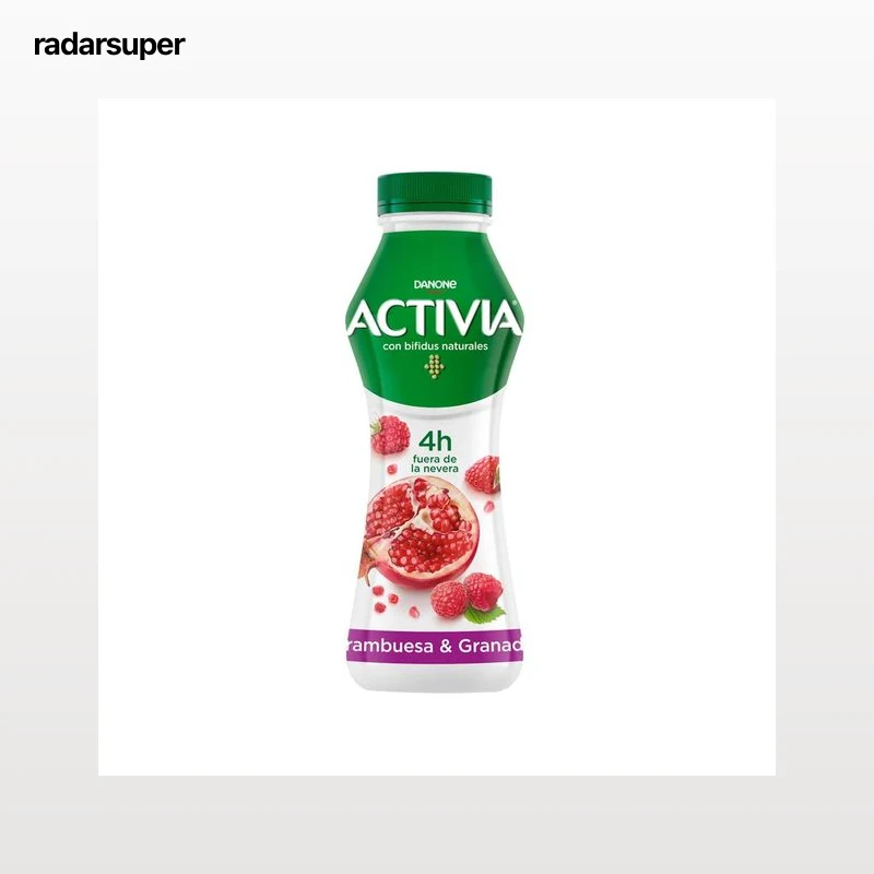 ACTIVIA Bífidus líquido para beber, con sabor a frambuesa y granada de Danone 280 g.
