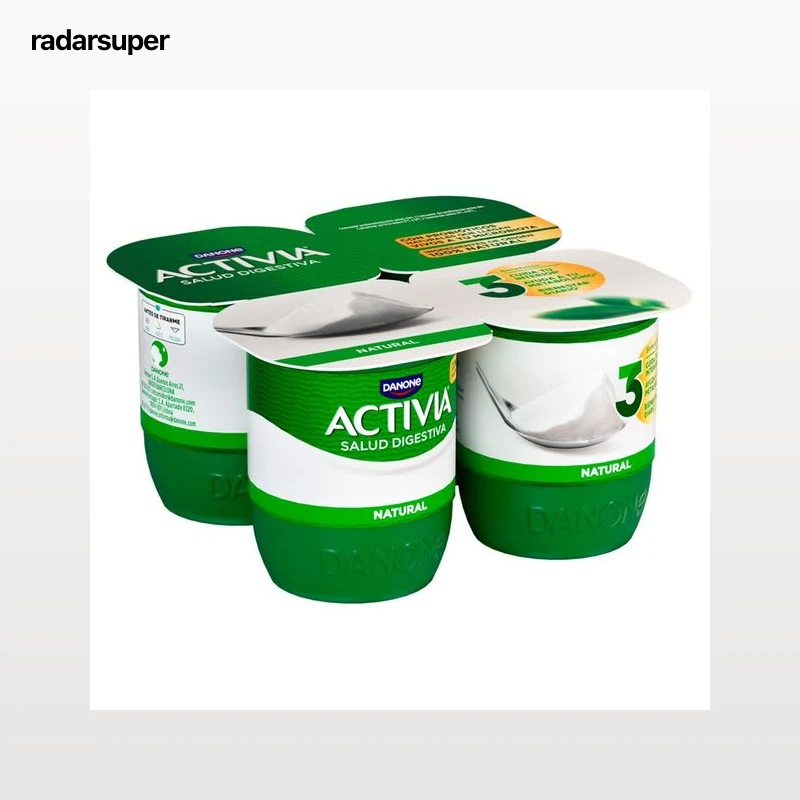 ACTIVIA Bífidus de sabor natural de Danone 4 x 120 g.