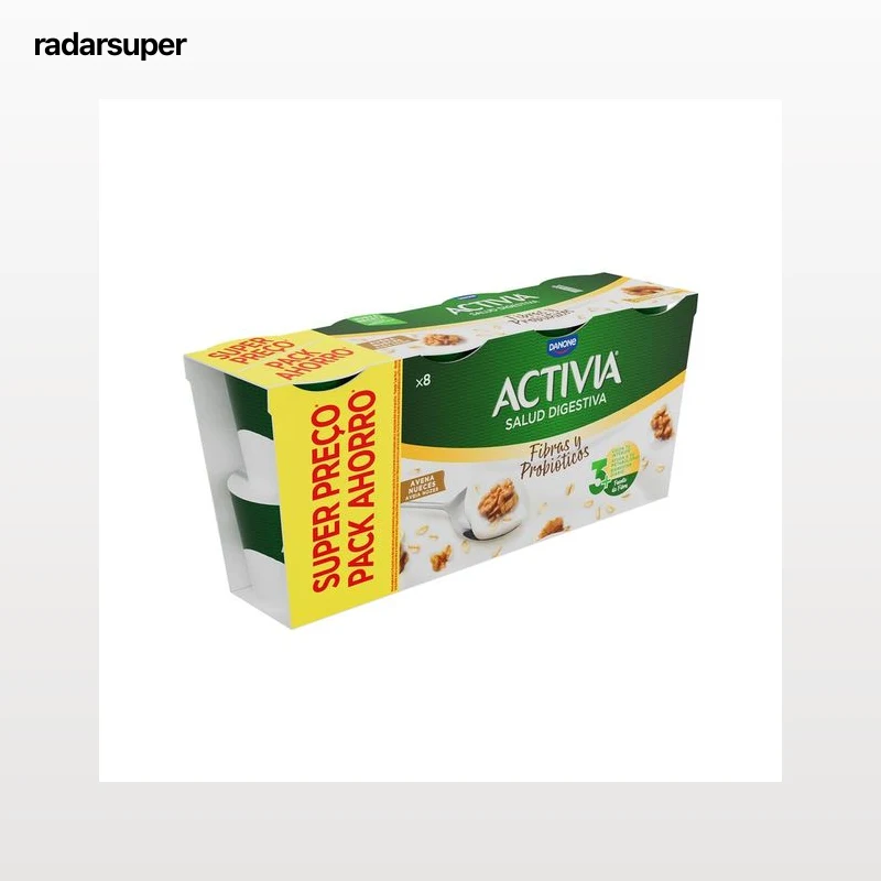ACTIVIA de Danone Bífidus con avena y nueces 8 x 115 g.
