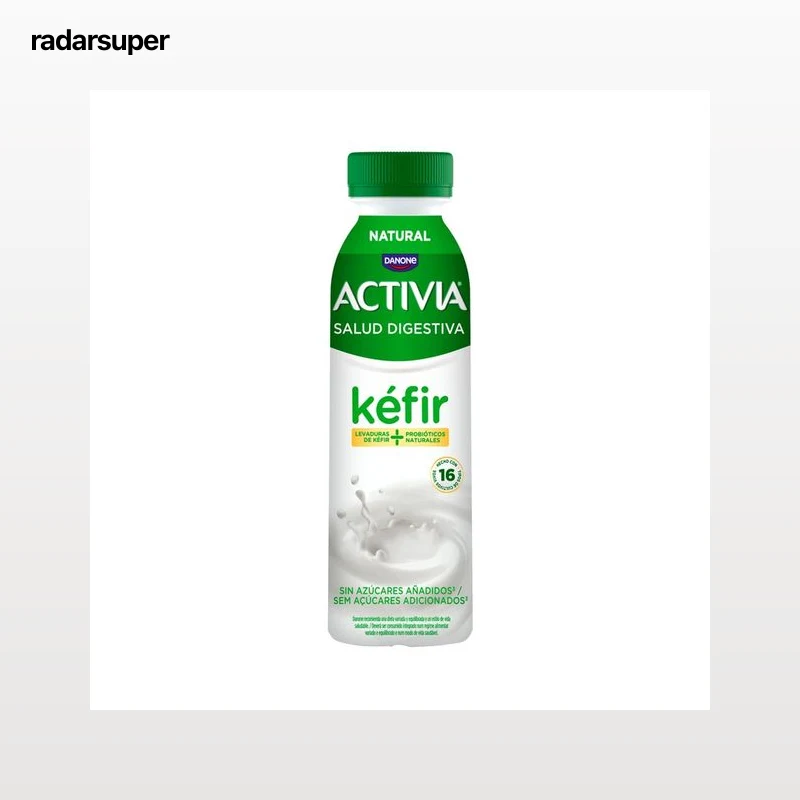 ACTIVIA de Danone Kéfir líquido natural, sin azúcares añadidos 277 ml.