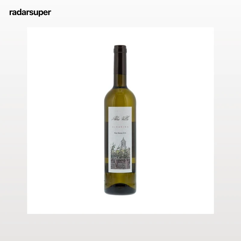 ADRO VELLO Vino blanco Albariño con D.O. Rías Baixas botella 75 cl.