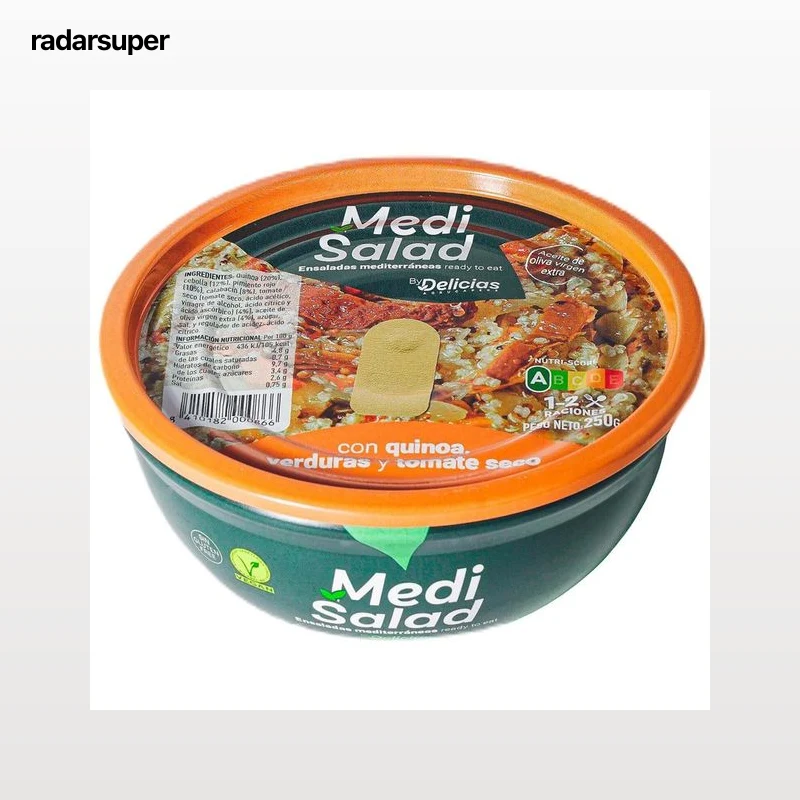 AGRUCAPERS Ensalada de quinoa, verduras y tomate seco, 250g.