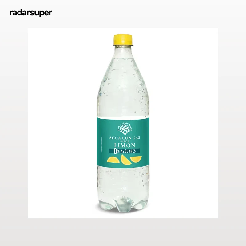 Agua con gas sabor limón Dia 1 L