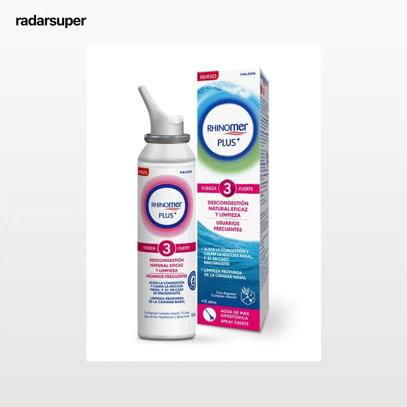 Agua de mar hipertónica Rhinomer Plus 3 Fuerza Fuerte Spray Nasal 125 ml
