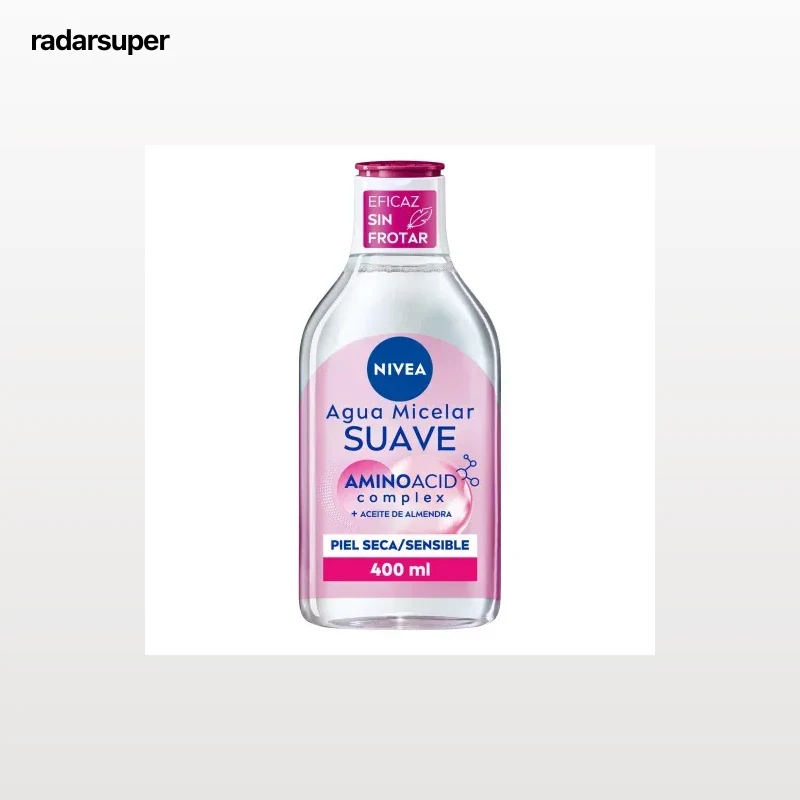 Agua micelar desmaquillador todo en uno para piel seca y sensible MicellAIR Nivea 400 ml.