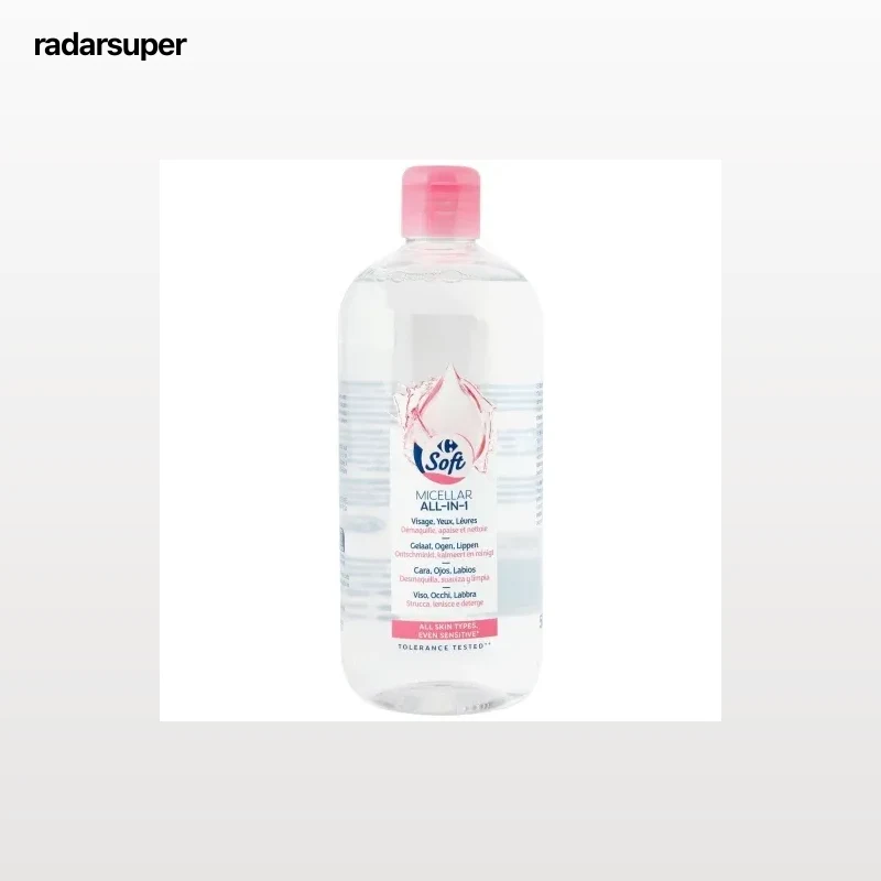 Agua micelar desmaquillante Carrefour Soft 500 ml.