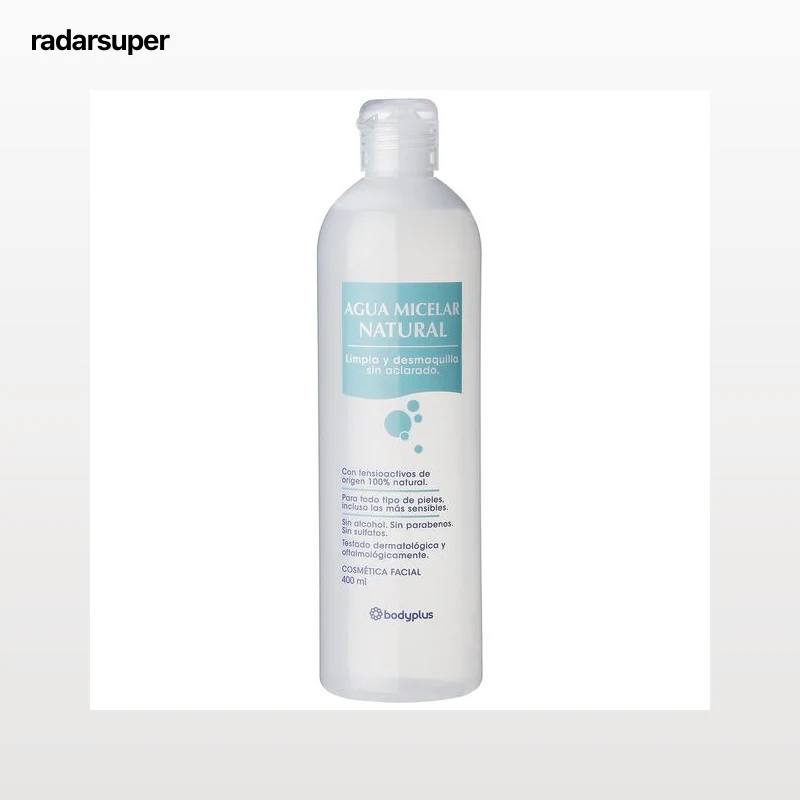 Agua micelar natural limpia y desmaquilla Bodyplus 400 ml