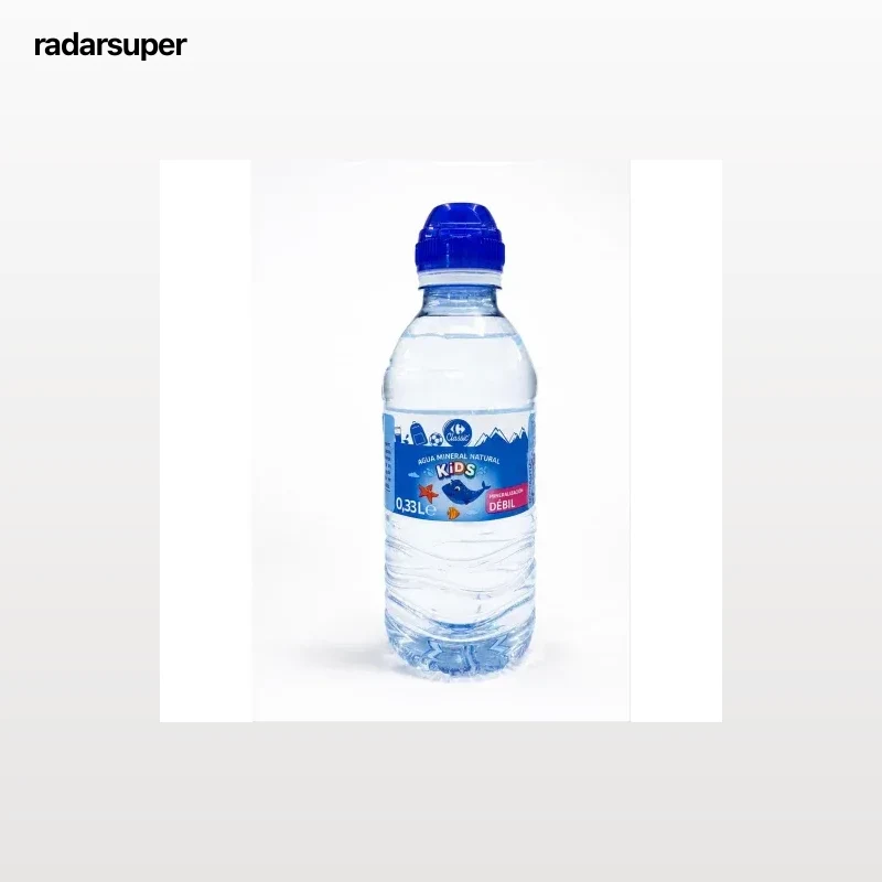 Agua mineral Carrefour Kids tapón deportivo 33 cl.