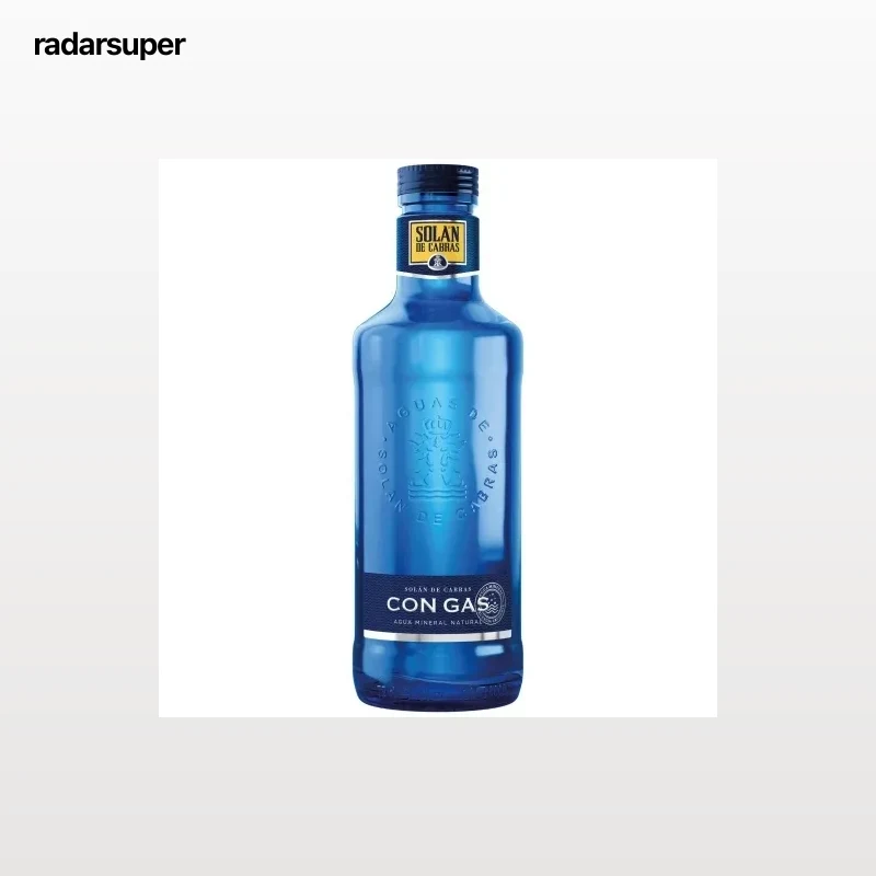 Agua mineral con gas Solán de Cabras 75 cl.