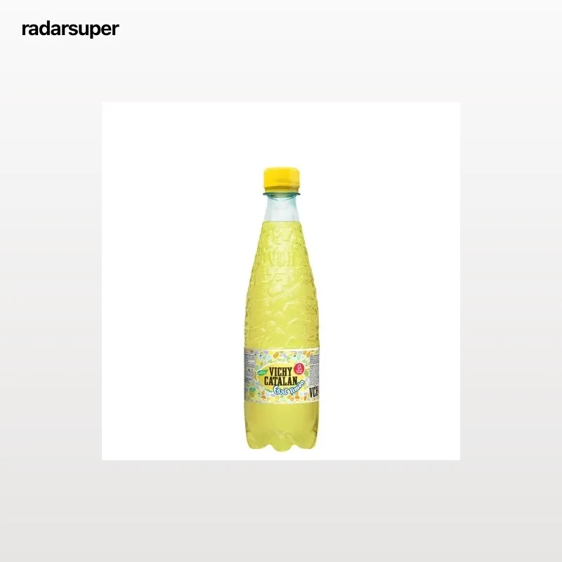Agua mineral con gas Vichy Catalán natural sabor limón 50 cl.