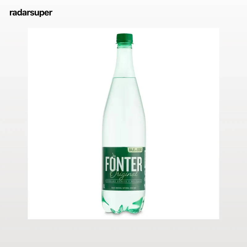 Agua mineral con gas Fonter 1 L