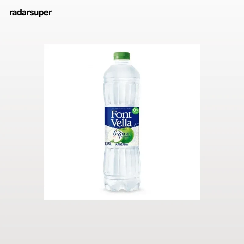 Agua mineral natural Font Vella con toque de sabor a manzana sin azúcar 1,15 l.